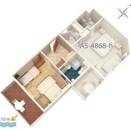 By The Sea Balica Rat, Omis - 4868 Apartament Celina